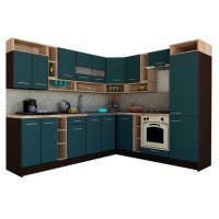 Bucatarie de Colt COSSY NEW DR. 230-260 Wenge / Decor 0244